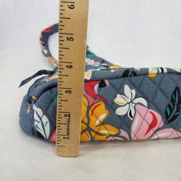Vera Bradley Essential Sling Backpack Coastal Paradise Grey Crossbody Bag Zip Up - Picture 16 of 16